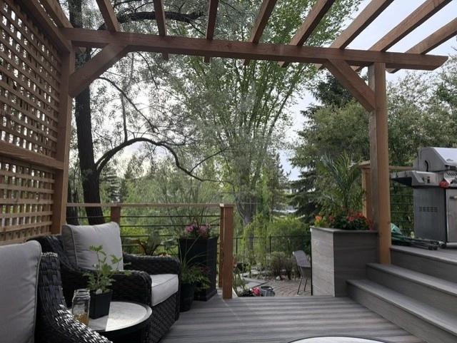 Custom pergola and deck built by Otto & Co.